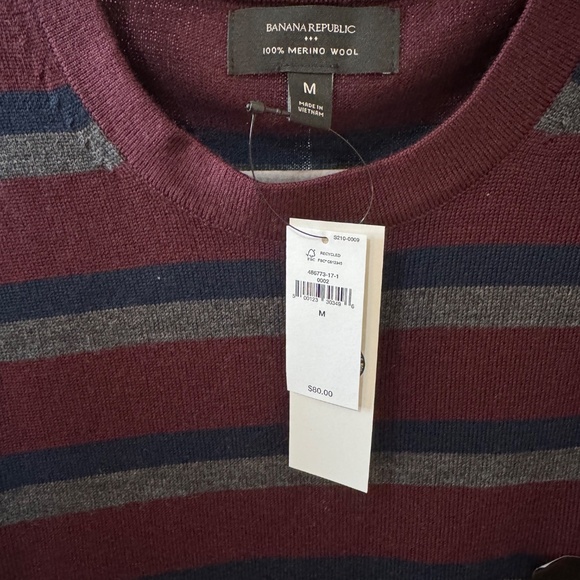 Men’s Red Merino Wool Sweater (Medium) | Banana Republic - Picture 3 of 5